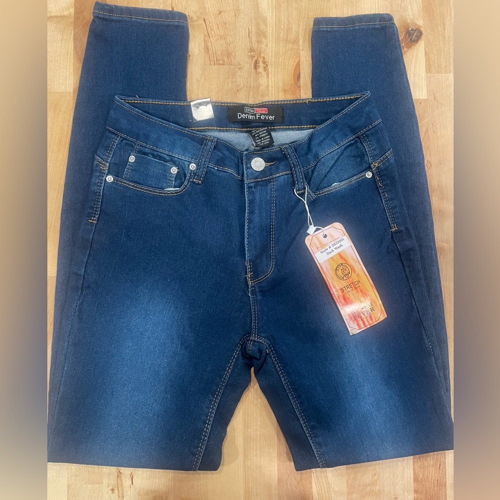 Women's Denim Fever Blue Dark Wash Skinny Jeans